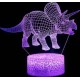 3D LED LUČKA " DINOZAVER 7 " ( 7 spreminjajočih barv ) -GARANCIJA !