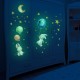 STENSKA NALEPKA " ZAJČKA Z BALONI " -LUMINOUS ( nalepka ,ki sveti v temi )