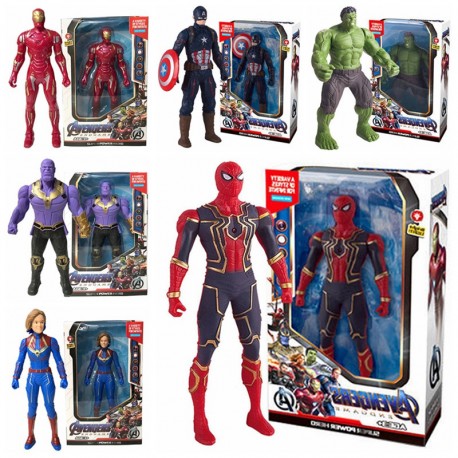 MARVEL-SPIDERMAN,HULK,IRON MAN,CAPTAIN AMERICA,THANOS-17,5 cm
