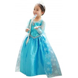 5 DELNI SET ELZA ( kostum,lasulja,čarobna palčka,krona,par rokavic )