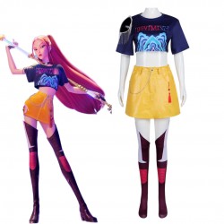 KOSTUM KPOP DEMON HUNTERS MIRA-3 delni ( vključuje tudi lasuljo )