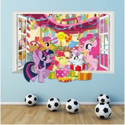 STENSKA NALEPKA " PONI PARTY "  ( 50*70 CM )