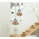 STENSKA NALEPKA " BIRDS & CAGE " (115*60 CM )