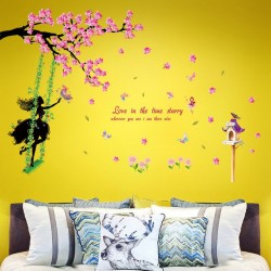 STENSKA NALEPKA " CVETLIČNO DEKLE NA GUGALNICI "