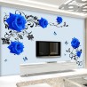 STENSKA NALEPKA " BLUE ROSE GARDEN " ( 190*118 cm )
