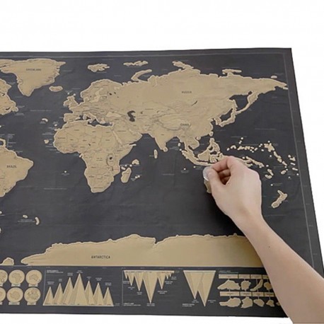POSTER ZA POPOTNIKE " SCRATCH OF WORLD MAP"