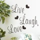 STENSKA NALEPKA "LIVE,LAUGH,LOVE"