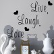 STENSKA NALEPKA "LIVE,LAUGH,LOVE"